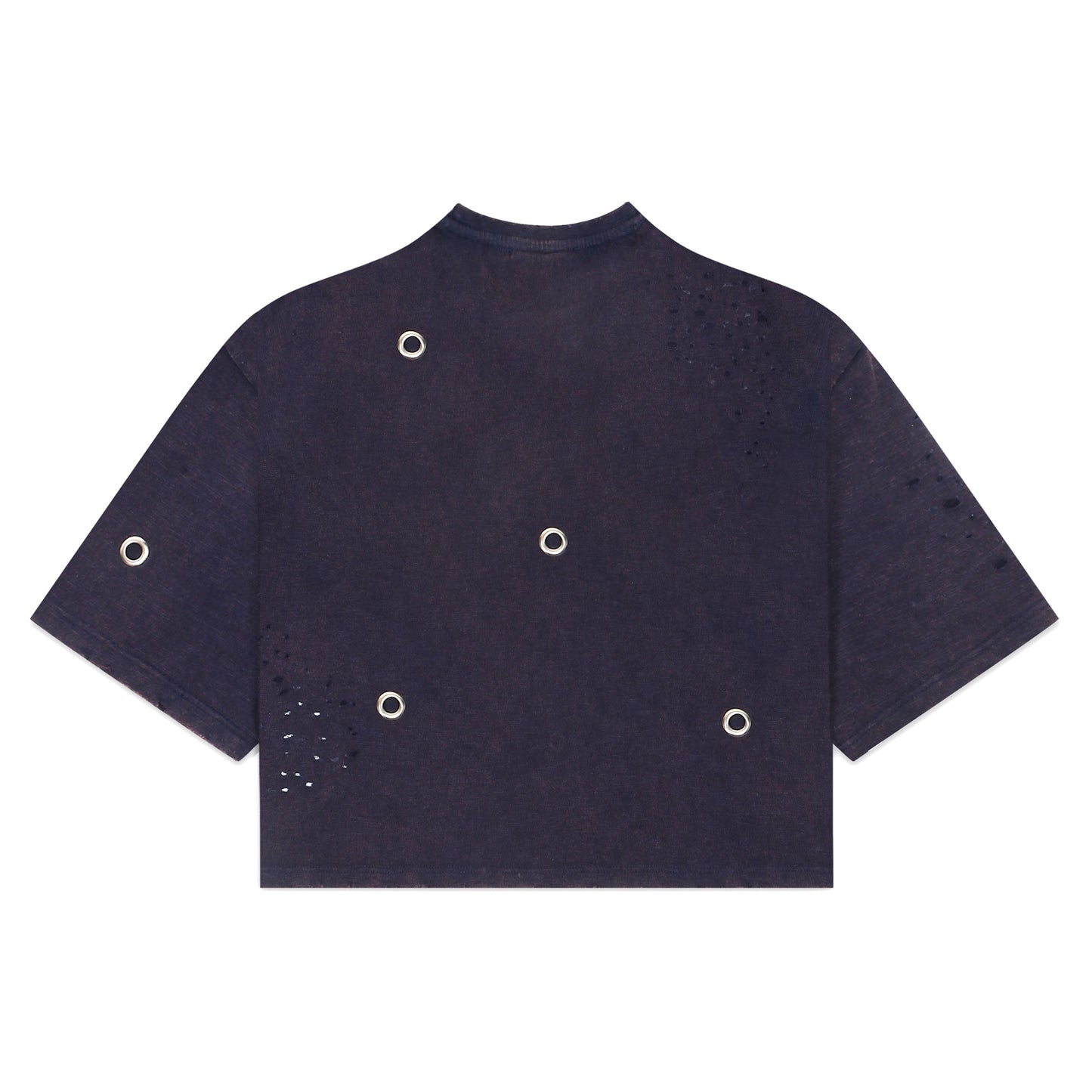 CROP TEE - NAVY BLUE “RIVET”