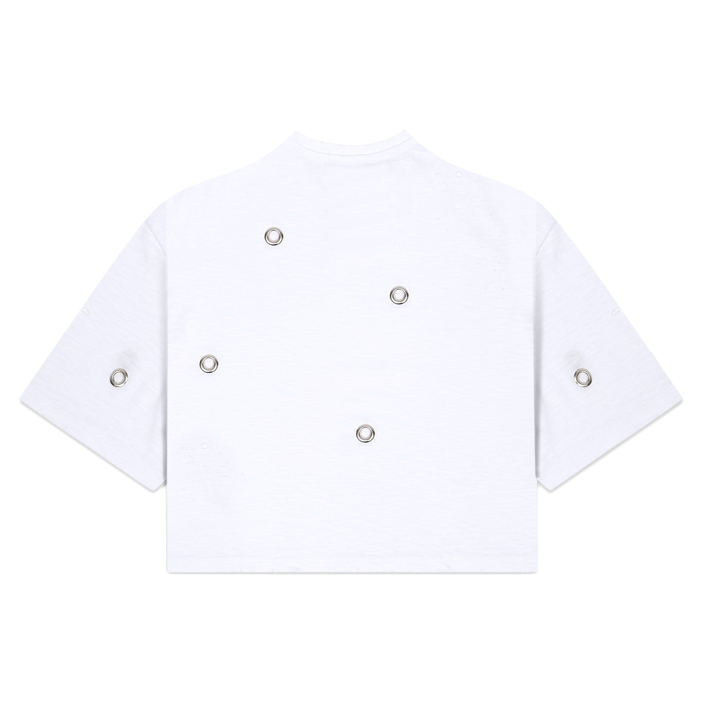 CROP TEE - WHITE “RIVET”