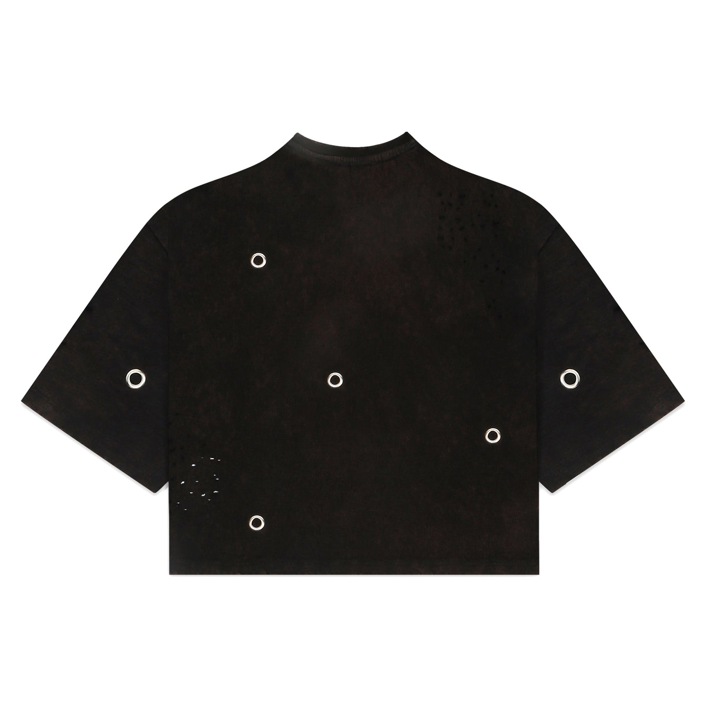 CROP TEE - CHARCOAL “RIVET”