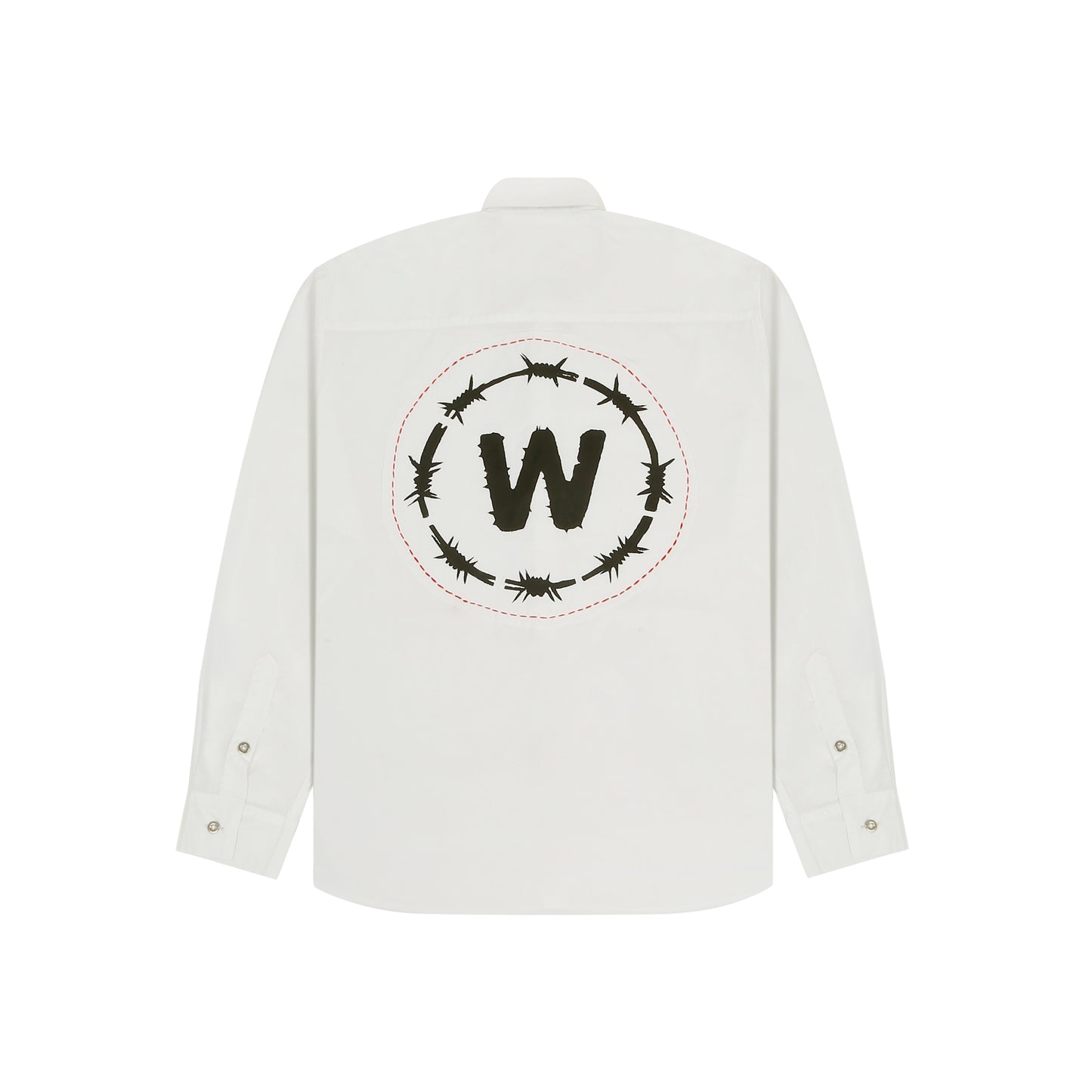WHITE - LONG SLEEVE SHIRT "HAND PAINTED"