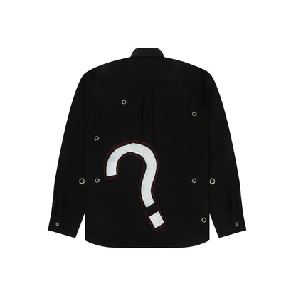 BLACK - SHIRT DRESS "HAND PAINTED"