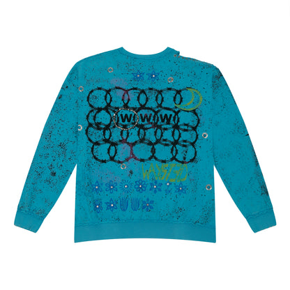 Embellished Sweatshirt - Mineral "Bare My Soul"