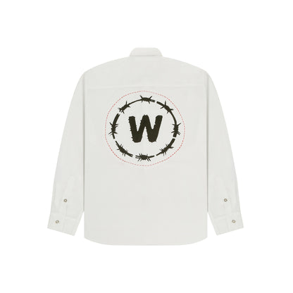 WHITE - LONG SLEEVE SHIRT "HAND PAINTED"